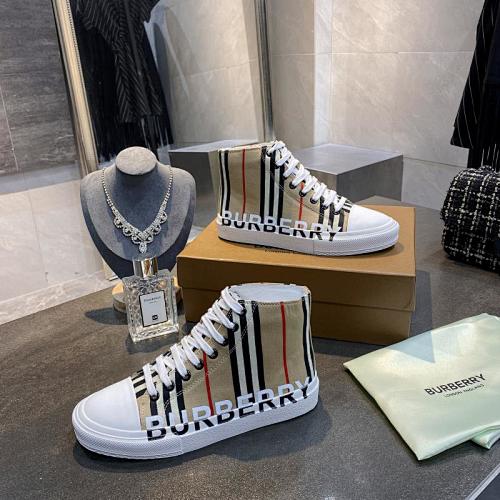 Burberry Vintage Check High-Top Sneakers