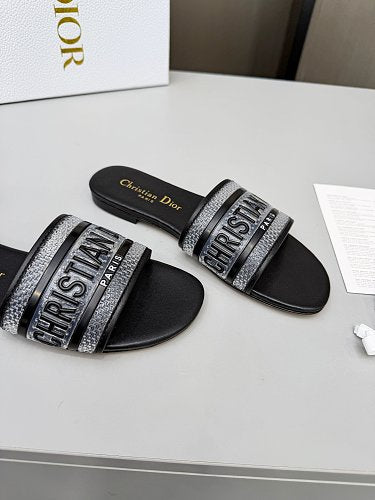 Dior Dway Heeled Slide Sandals