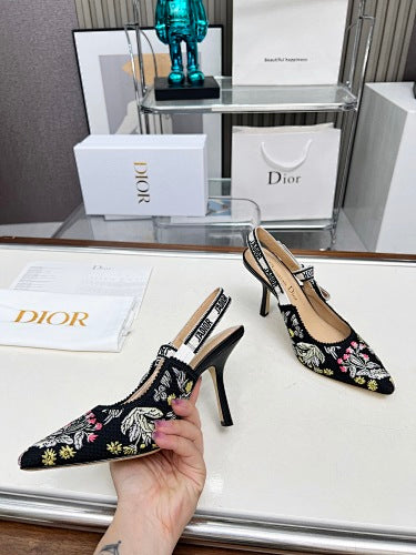 Dior J’Adior Embroidered Slingback Pumps