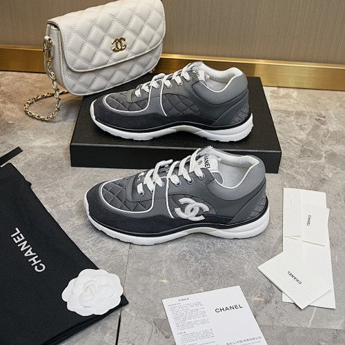 Chanel CC Quilted Low-Top Runner Sneakers