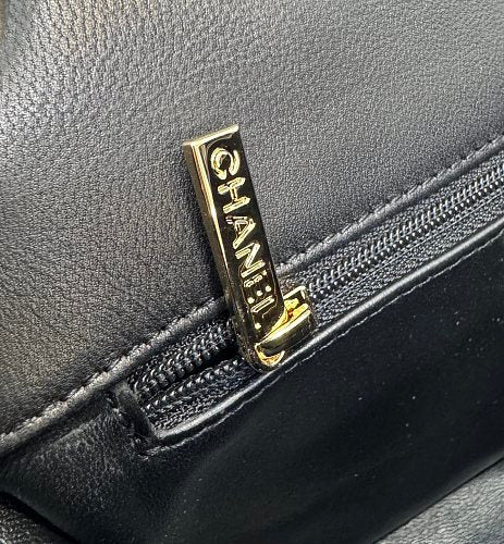 Chanel Black Crystal-Embellished Mini Flap / Evening Bag