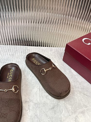 Gucci GG Monogram Horsebit Mule Clogs
