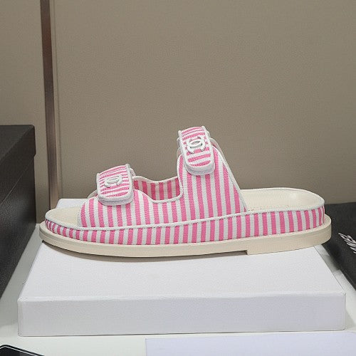 Chanel CC Double-Strap Platform Sandals