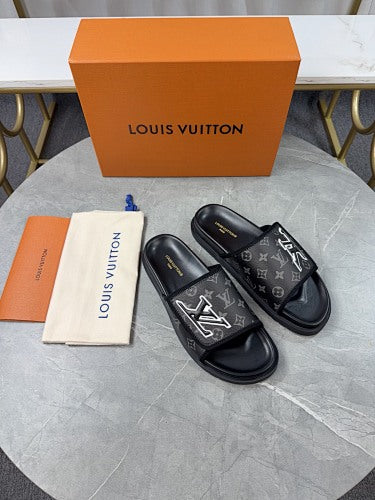 Louis Vuitton Monogram LV Initials Pool Slide Sandals