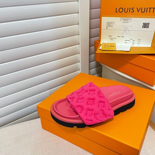 Louis Vuitton Monogram Puffy Platform Slide Sandals