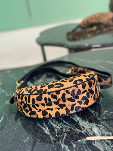 Prada Leopard-Print Moon Bag