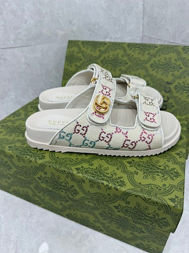 Gucci Double G Web-Strap Platform Sandals