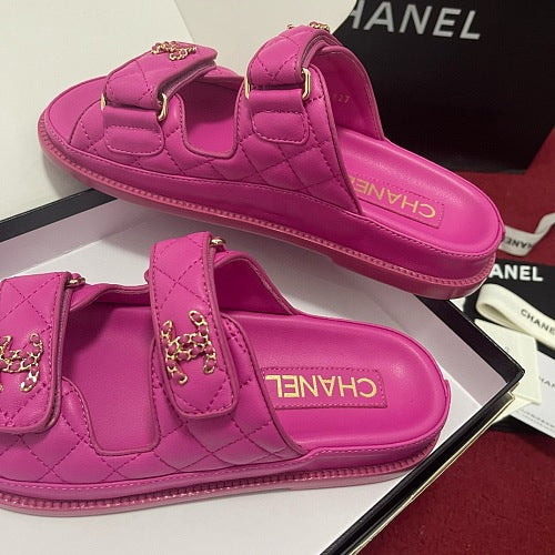 Chanel Quilted CC Dad Sandals