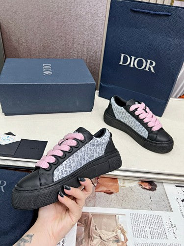 Dior Pink & Black Oblique Platform Sneakers
