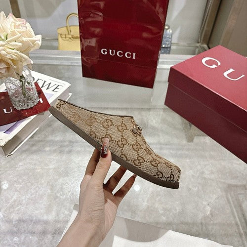 Gucci GG Canvas Horsebit Mule Loafers