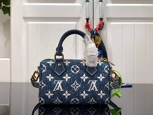 Louis Vuitton Nano Speedy Blue Monogram Denim