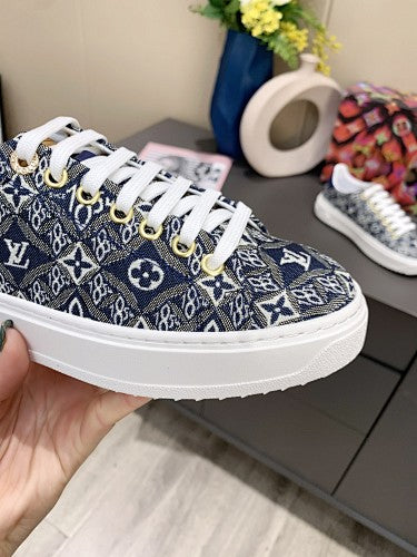 Louis Vuitton Time Out Monogram Denim Sneakers