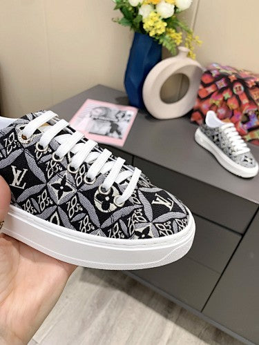 Louis Vuitton Time Out–style Monogram Jacquard Sneakers