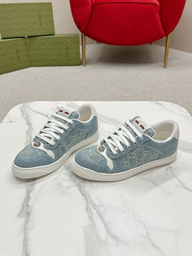 Gucci Ace GG Denim Low-Top Sneakers