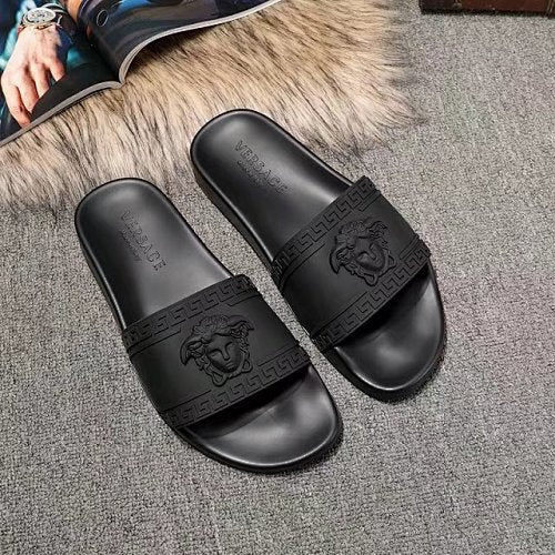 Versace Medusa Greek Key Pool Slide Sandals