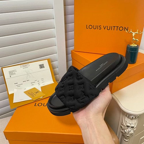 Louis Vuitton Monogram Puffy Platform Slide Sandals