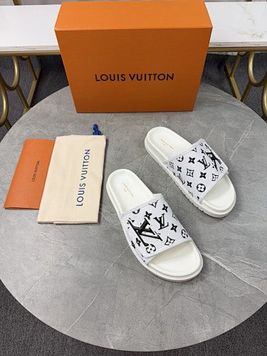 Louis Vuitton Monogram LV Initials Pool Slide Sandals