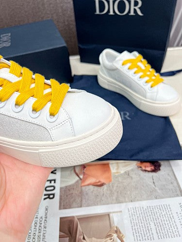 Dior White Oblique Platform Sneakers