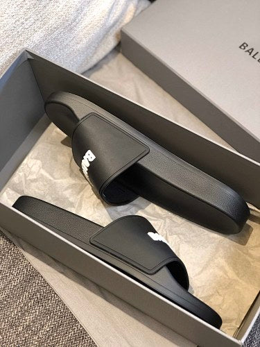 Balenciaga Logo Pool Slide Sandals