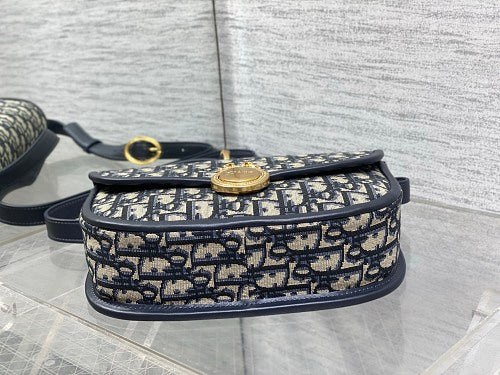 Dior 30 Montaigne Small Bag in Blue Dior Oblique Jacquard