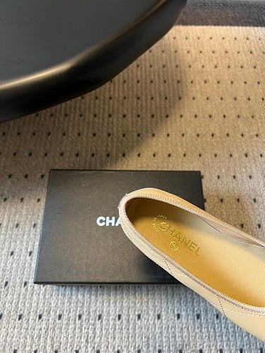 Chanel Oversized CC Logo Ballet Flats
