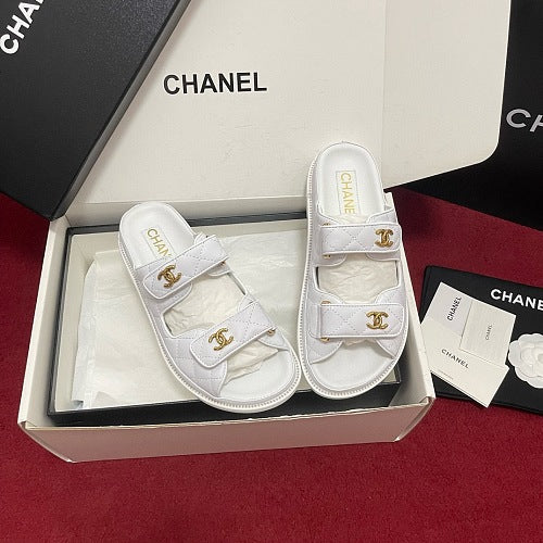 Chanel Quilted CC Dad Sandals