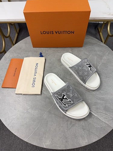 Louis Vuitton Monogram LV Initials Pool Slide Sandals