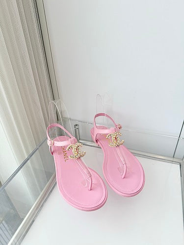 Chanel CC Thong Slingback Sandals