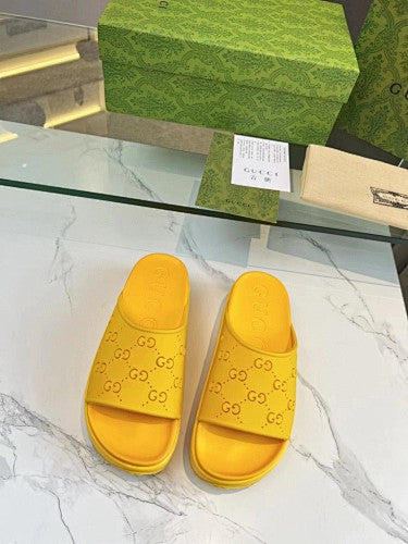 Gucci GG Perforated Platform Slide Sandals