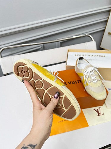 Louis Vuitton LV V-Sign Suede Low-Top Sneakers