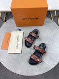 Louis Vuitton Monogram Cherry Double-Strap Slide Sandals