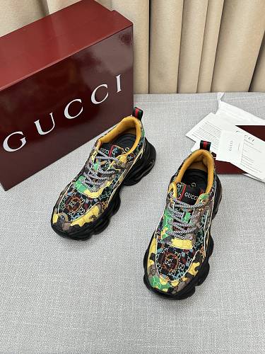 Gucci Multicolor Tapestry Print Chunky Platform Sneakers