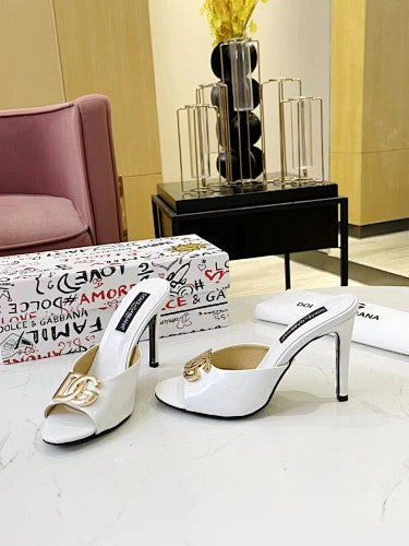 Dolce & Gabbana DG Logo heeled mule sandals