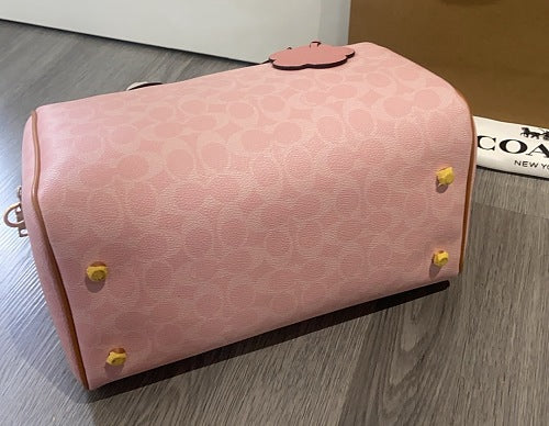 Coach Pink Signature Boston Satchel