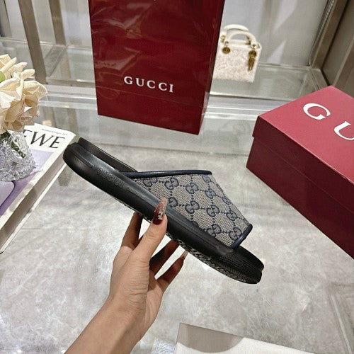 Gucci GG Supreme Monogram Slide Sandals