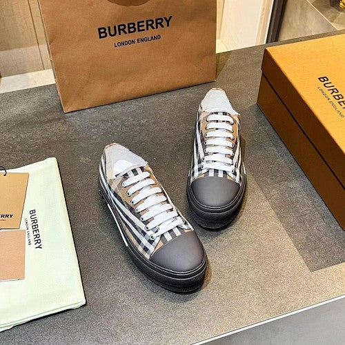 Burberry Check Low-Top Platform Sneakers