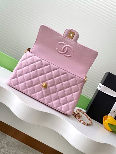 Chanel Light Pink Quilted Flap Bag