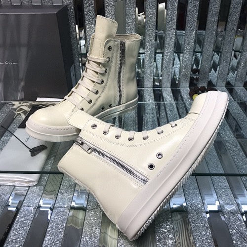 Rick Owens leather high-top sneakers