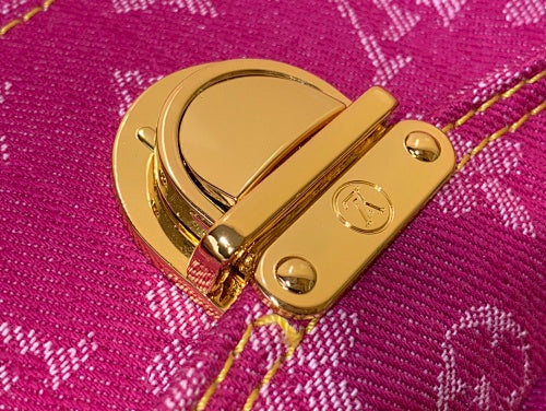 Louis Vuitton Baggy PM Monogram Denim Fuchsia