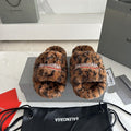 Balenciaga furry slide sandals