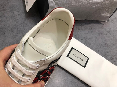 Gucci Ace Kingsnake Embroidered Web Sneakers