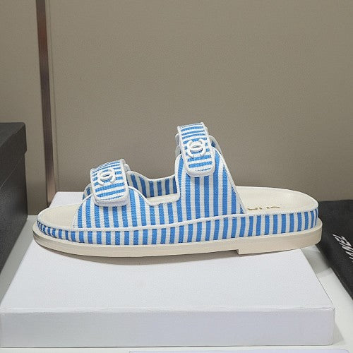 Chanel CC Double-Strap Platform Sandals