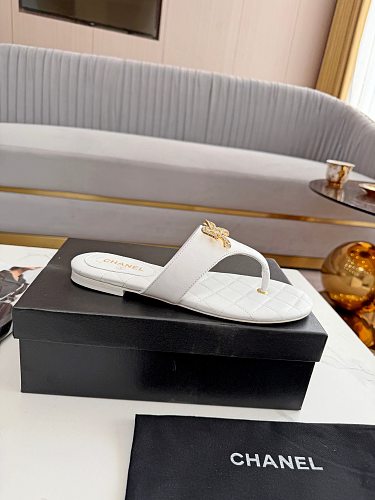 Chanel Quilted Thong Sandals