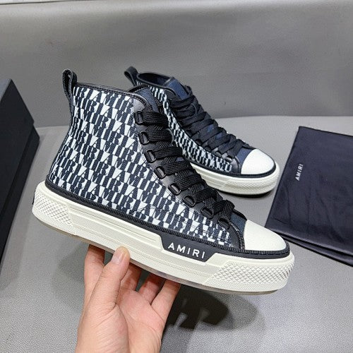 AMIRI Logo Repeat High-Top Sneakers
