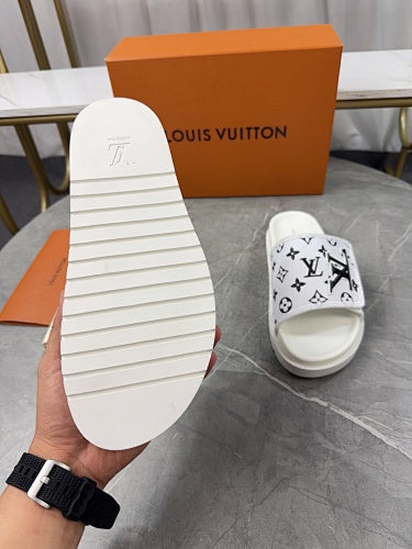 Louis Vuitton Monogram LV Initials Pool Slide Sandals