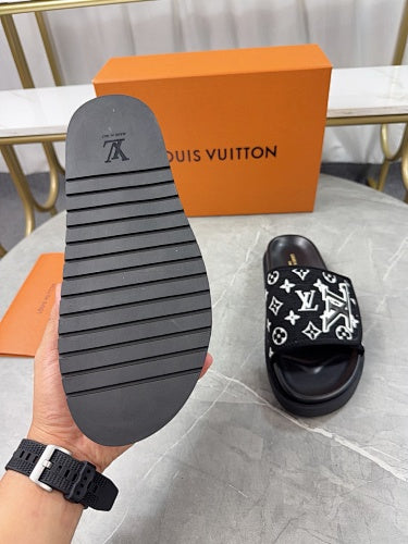 Louis Vuitton Monogram LV Initials Pool Slide Sandals