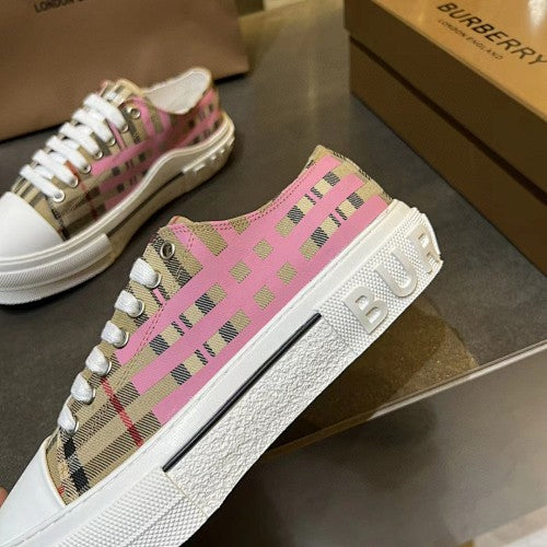 Burberry Vintage Check Low-Top Platform Sneakers