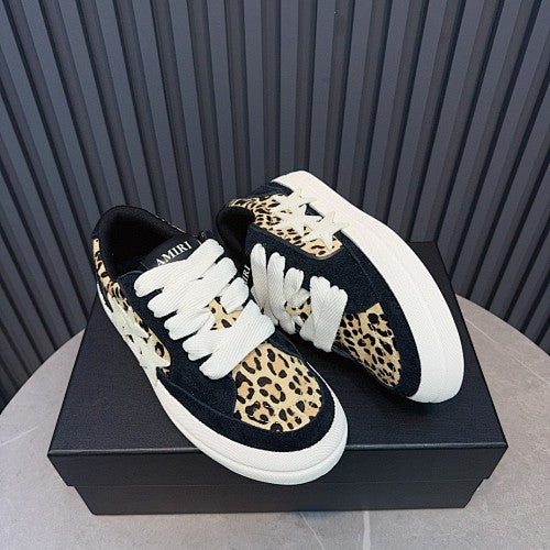 Amiri Skel Top Low Leopard-Print Sneakers