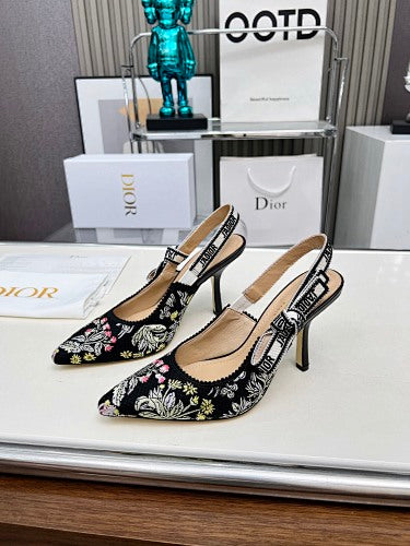 Dior J’Adior Embroidered Slingback Pumps