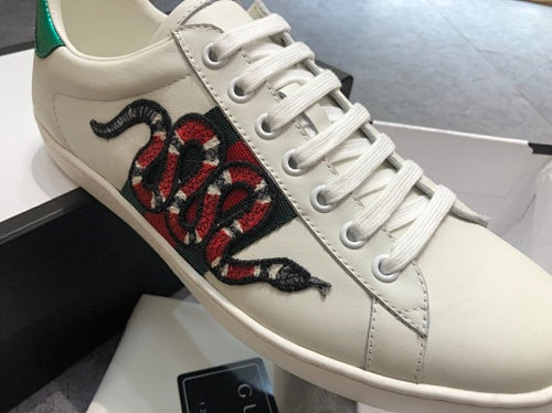 Gucci Ace Kingsnake Embroidered Web Sneakers